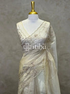 ORGANZA HAND EMBROIDERY SAREE