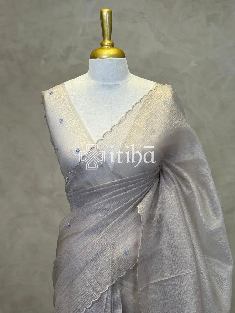 ORGANZA HAND EMBROIDERY SAREE
