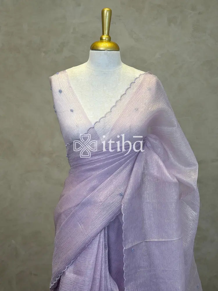 ORGANZA HAND EMBROIDERY SAREE