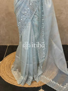 ORGANZA HAND EMBROIDERY SAREE
