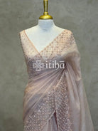 ORGANZA HAND EMBROIDERY SAREE