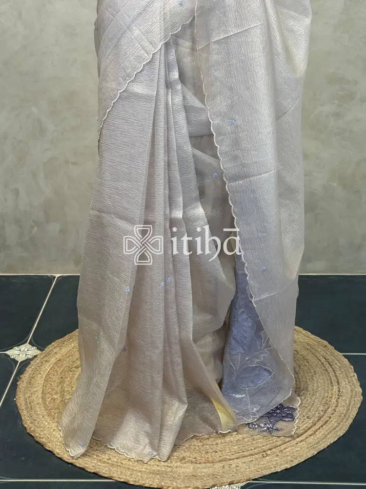 ORGANZA HAND EMBROIDERY SAREE