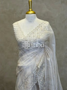 ORGANZA HAND EMBROIDERY SAREE