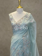 ORGANZA HAND EMBROIDERY SAREE