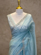 ORGANZA HAND EMBROIDERY SAREE