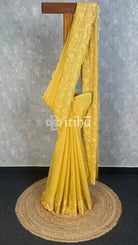 ORGANZA HAND EMBROIDERY SAREE