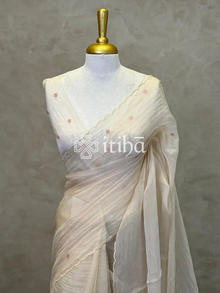 ORGANZA HAND EMBROIDERY SAREE