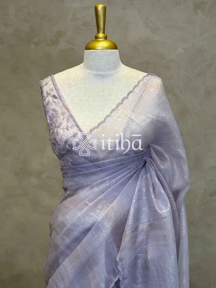 ORGANZA HAND EMBROIDERY SAREE