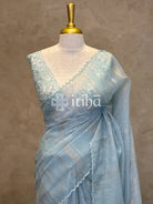 ORGANZA HAND EMBROIDERY SAREE