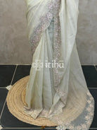 ORGANZA HAND EMBROIDERY SAREE