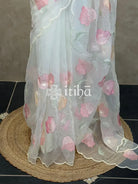 ORGANZA HAND EMBROIDERY SAREE