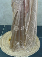 ORGANZA HAND EMBROIDERY SAREE