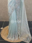 ORGANZA HAND EMBROIDERY SAREE
