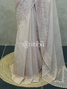 ORGANZA HAND EMBROIDERY SAREE