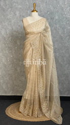 ORGANZA HANDWORKED EMBROIDERY SAREE