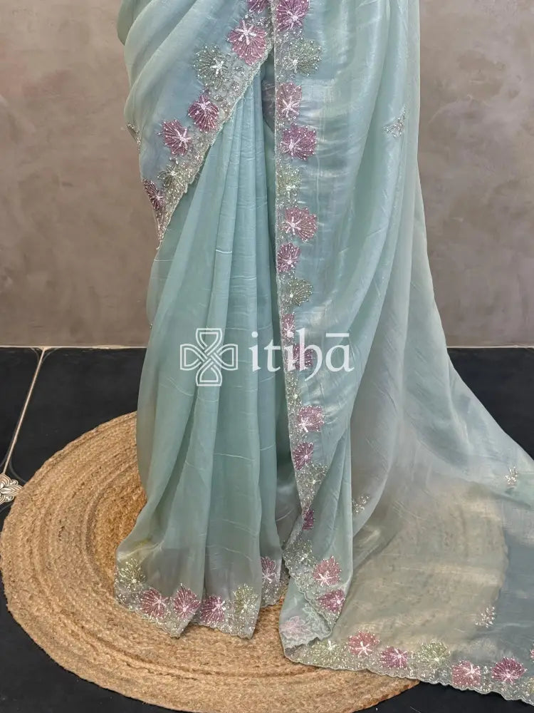 ORGANZA HANDWORKED SAREE