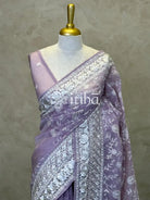 ORGANZA PARSI EMBROIDERY SAREE