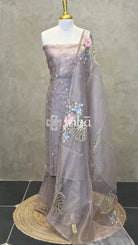 ORGANZA SALWAR SUIT - DUSTY LILAC