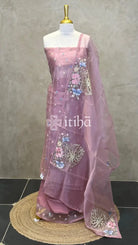 ORGANZA SALWAR SUIT - LIGHT PINK