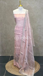 ORGANZA SALWAR SUIT - PEACH