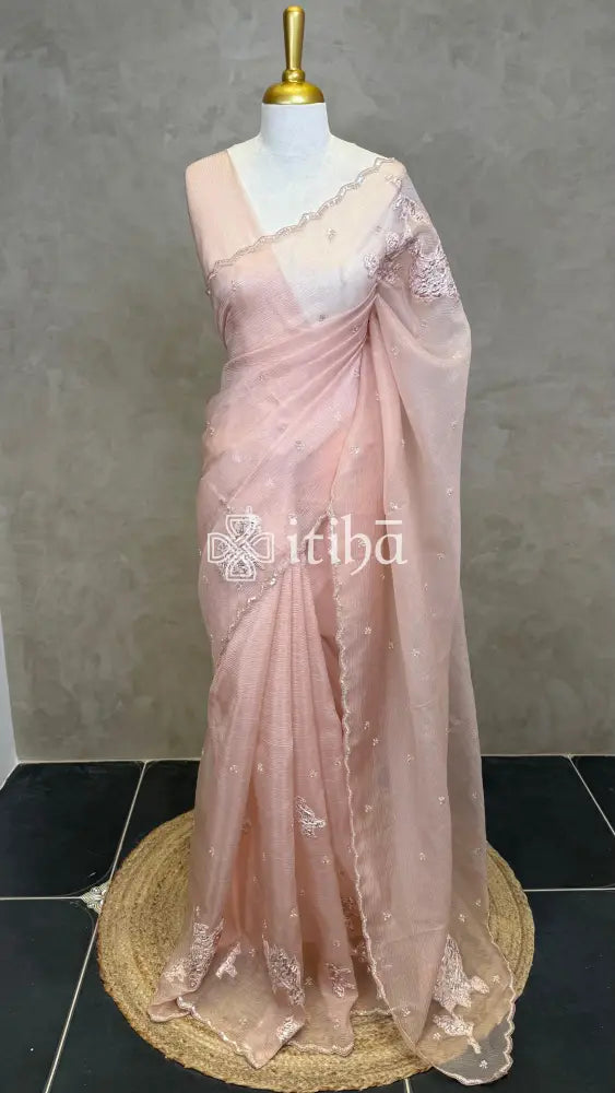 ORGANZA TURKISH APPLIQUE DESIGNER SAREE