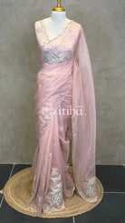 ORGANZA TURKISH APPLIQUE DESIGNER SAREE