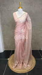 ORGANZA TURKISH APPLIQUE DESIGNER SAREE