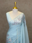 ORGANZA TURKISH APPLIQUE DESIGNER SAREE