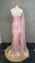 ORGANZA TURKISH APPLIQUE DESIGNER SAREE