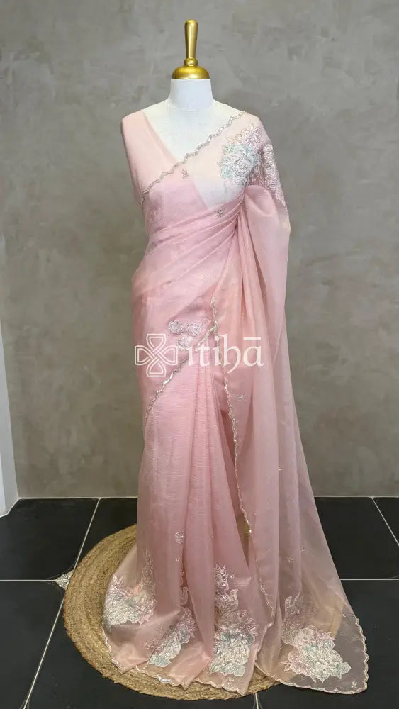 ORGANZA TURKISH APPLIQUE DESIGNER SAREE