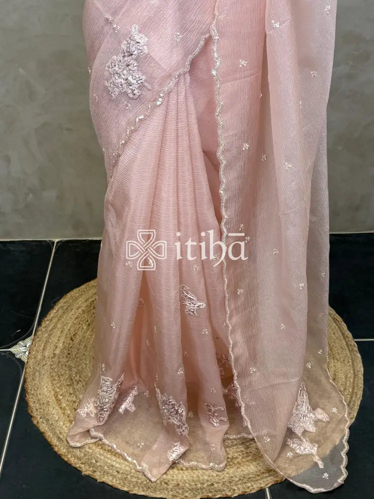 ORGANZA TURKISH APPLIQUE DESIGNER SAREE