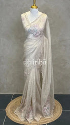 ORGANZA TURKISH APPLIQUE DESIGNER SAREE