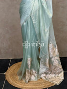 ORGANZA TURKISH APPLIQUE DESIGNER SAREE