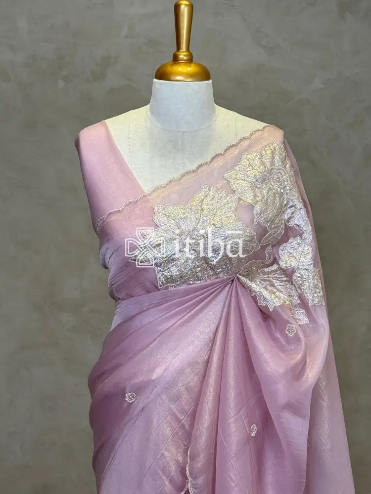 ORGANZA TURKISH APPLIQUE DESIGNER SAREE