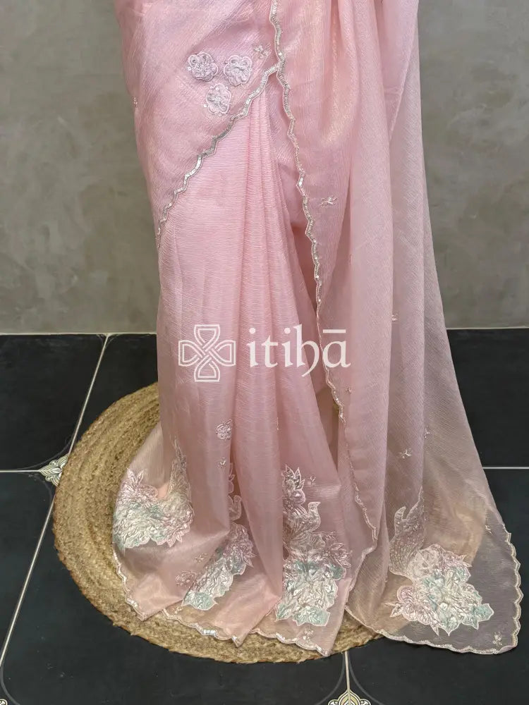 ORGANZA TURKISH APPLIQUE DESIGNER SAREE