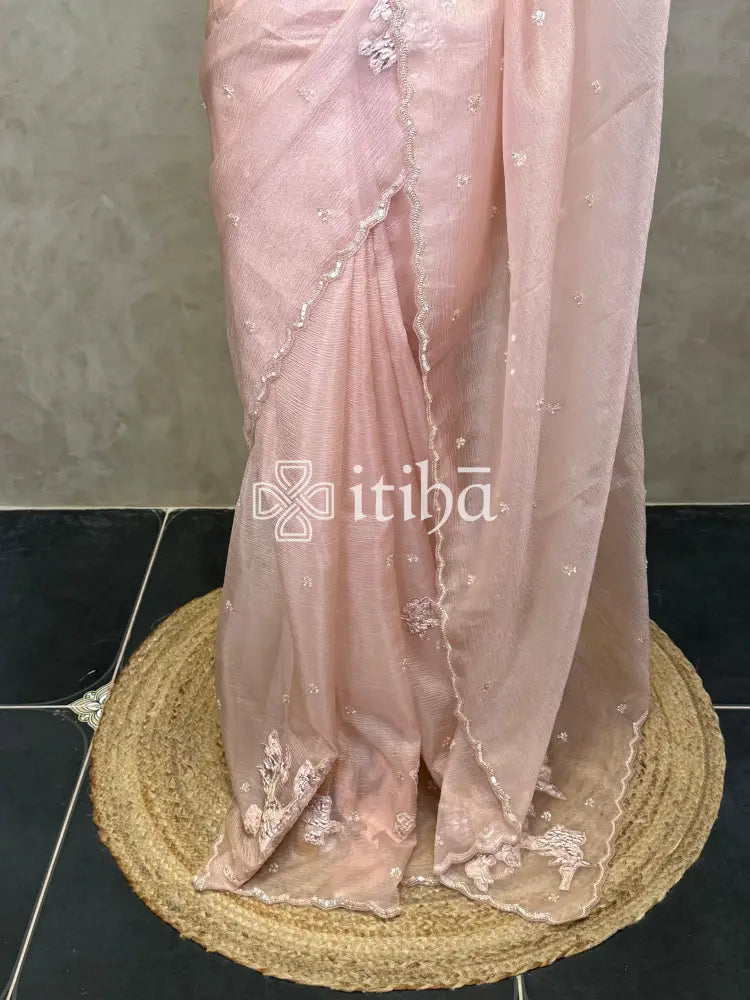 ORGANZA TURKISH APPLIQUE DESIGNER SAREE