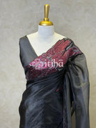 ORGANZA TURKISH APPLIQUE DESIGNER SAREE