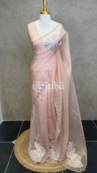 ORGANZA TURKISH APPLIQUE DESIGNER SAREE