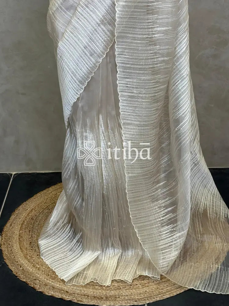 ORGANZA TURKISH APPLIQUE DESIGNER SAREE