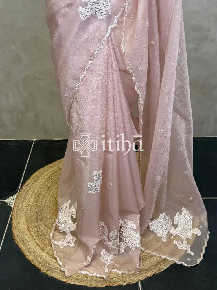 ORGANZA TURKISH APPLIQUE DESIGNER SAREE
