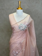 ORGANZA TURKISH APPLIQUE DESIGNER SAREE
