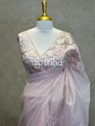 ORGANZA TURKISH APPLIQUE EMBROIDERY SAREE