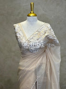 ORGANZA TURKISH APPLIQUE EMBROIDERY SAREE