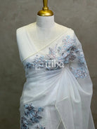 ORGANZA TURKISH APPLIQUE EMBROIDERY SAREE