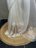 ORGANZA TURKISH APPLIQUE EMBROIDERY SAREE