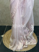 ORGANZA TURKISH APPLIQUE EMBROIDERY SAREE