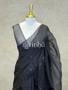 ORGANZA TURKISH APPLIQUE EMBROIDERY SAREE