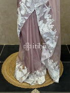 ORGANZA TURKISH APPLIQUE EMBROIDERY SAREE
