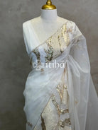 ORGANZA TURKISH APPLIQUE EMBROIDERY SAREE