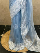 ORGANZA TURKISH APPLIQUE SAREE